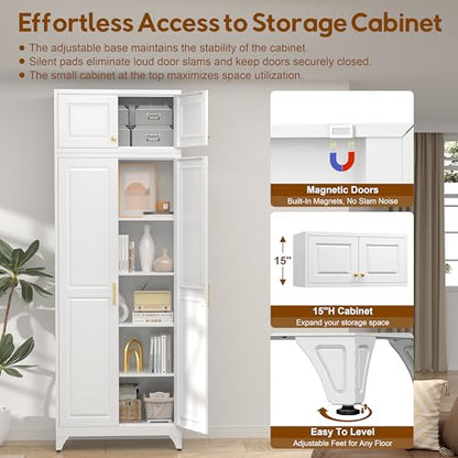 90.8" Kitchen Pantry Cabinet