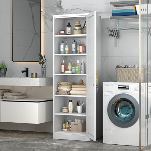 Metal Locker Tall Narrow Storage Cabinet
