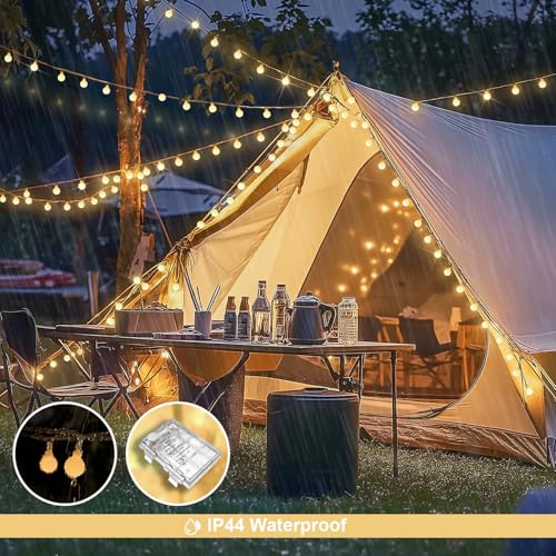 Warm White 100 LED Globe Battery Operated Christmas Lights Indoor