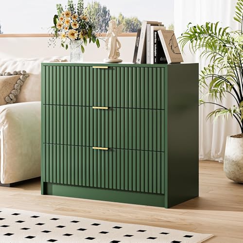 Green Fluted Dresser for Bedroom