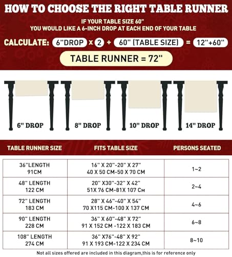 Table Runner for Christmas Decorations with Snowman Snowflakes