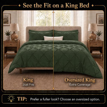 King Size Comforter Set Olive Green