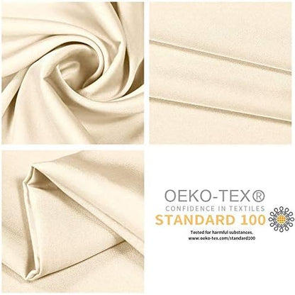100% Mulberry Silk Pillowcases Set of 2 for Hair and Skin and Super Soft and Breathable Queen Size Nature Silk Pillowcases (Queen, Buff Beige)