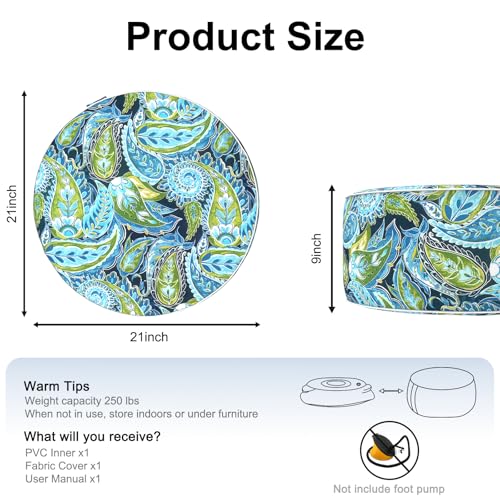 Inflatable Ottoman Stool D21 xH9 for Outdoor