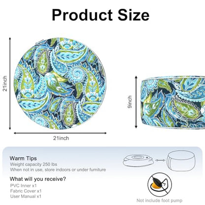 Inflatable Ottoman Stool D21 xH9 for Outdoor