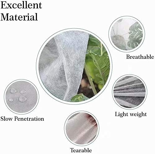 Agfabric Warm Worth Roll Heavy Floating Row Cover&Plant Blanket 0.9oz 7'x100' for Frost Protection,Harsh Weather Resistance& Seed Germination,White
