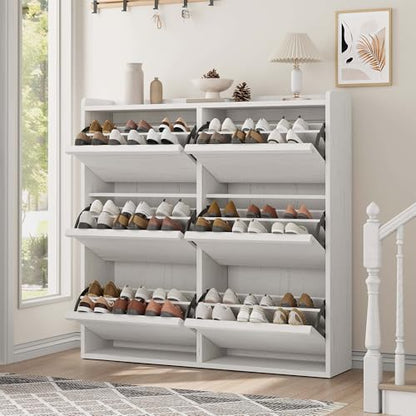 Shoe Cabinet with 6 Flip Drawers