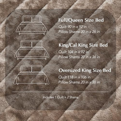Stripe Channel Luxury Velvet Quilt Set Queen Size