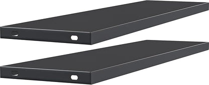 YITAHOME Metal Storage Shed Shelves for 59 cuft Vertical Outdoor Storage Shed，2PCS Space-Saving Waterproof Shelf with 8 Screws for Outdoor Storage Sheds, 51 inx13.8 in, Easy Assembly, 22 lbs, Black