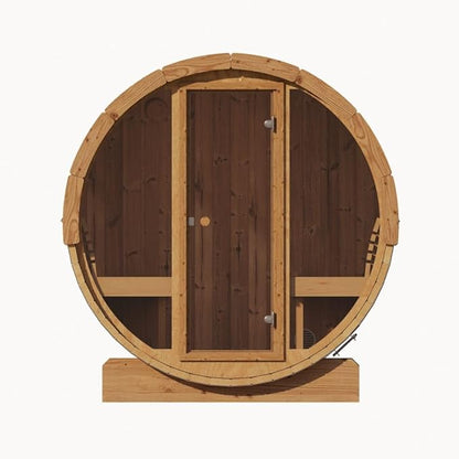 Sauna Barrel, Ergo-Series Backyard Sauna Barrel (Sauna Heater & Sauna Stones Included) (Model E8G)
