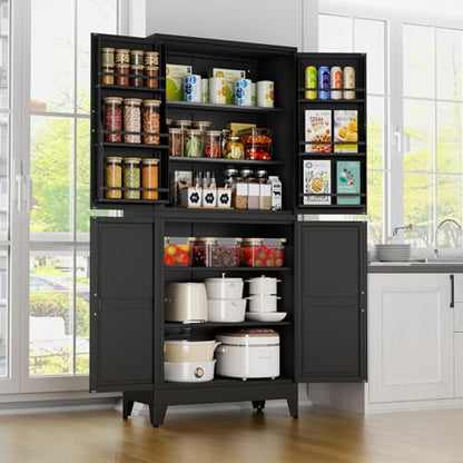 Black Kitchen Pantry Storage Cabinet