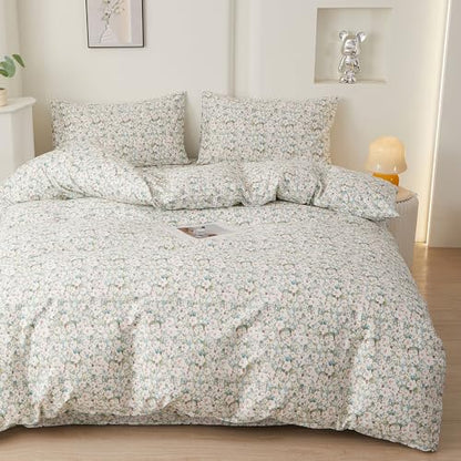 Cottagecore Flowers Comforter Set King Chic Floral Bedding Set