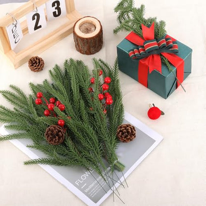 Christmas Norfolk Pine Picks Artificial Greenery Branches (50 Count)