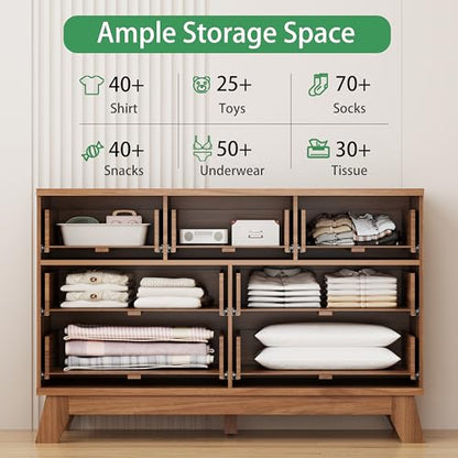 Fluted Dresser for Bedroom with 7 Drawers