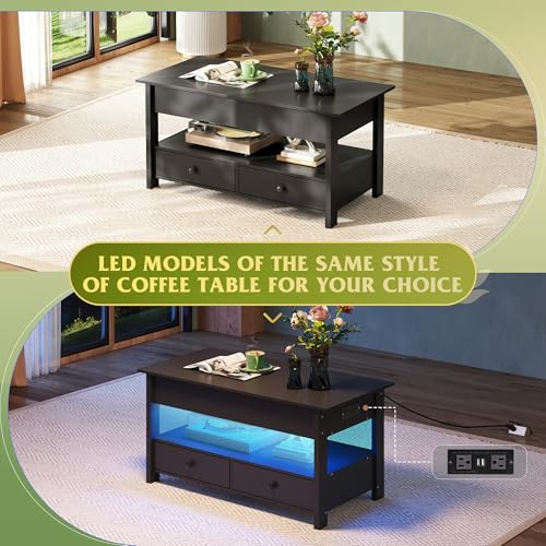 Coffee Table Lift Top Coffee Table with Drawers