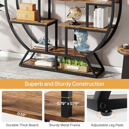 Bookshelf 63 Inch Round Bookshelves Etagere Bookcase