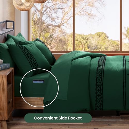 Embroidery King Size Comforter Set 7 Pieces Western Bed in a Bag