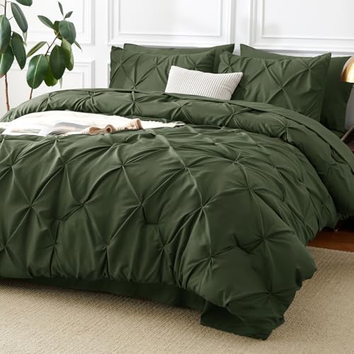 Queen Comforter Set Olive Green (7 Count)
