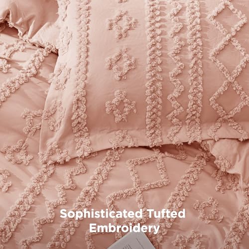 Tufted Boho Comforter Set Queen Size