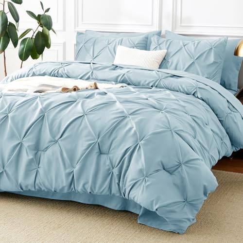 Queen Comforter Set Light Blue (7 Count)