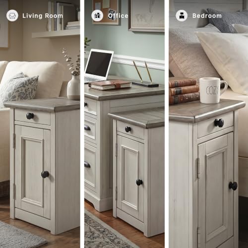 Bolanburg Farmhouse End Table with USB & Outlets