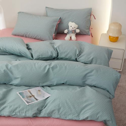 Vintage Green Floral Comforter Set King