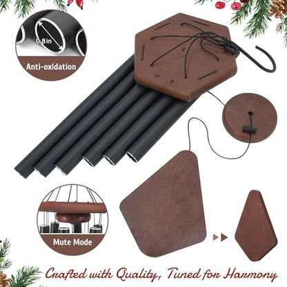 Wind Chimes for Outside 30 inch Black Box Chime Decor Outdoor