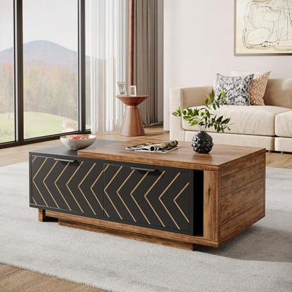 Extendable Coffee Table with 2 Storage Drawers