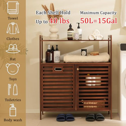 Tilt Out Laundry Hamper with shelves