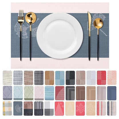 Placemats Set of 6 Washable Indoor (6 Count)