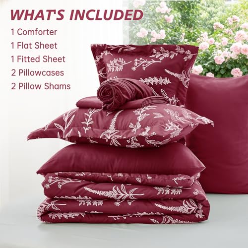 Burgundy Full Comforter Set