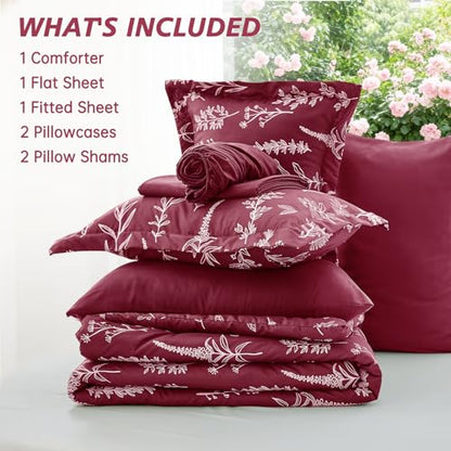 Burgundy Full Comforter Set