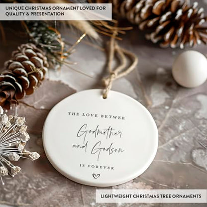 Round Ceramic Porcelain Christmas Tree Ornament Keepsake Collectible Gift