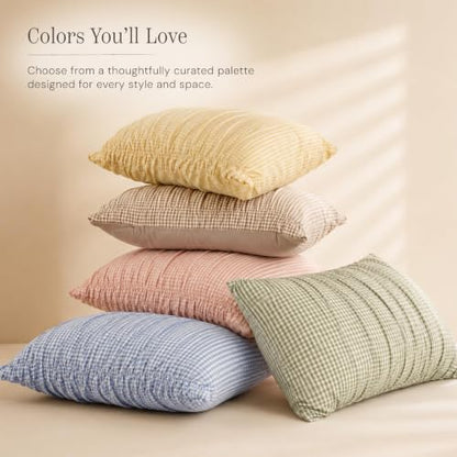 Yellow Gingham Full Size Comforter Sets