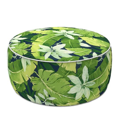 Indoor Outdoor Inflatable Ottoman with Handle D21 x H9 Inch