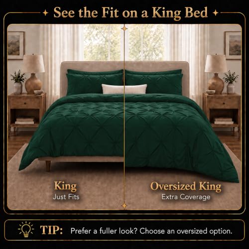 King Size Comforter Set Emerald Green