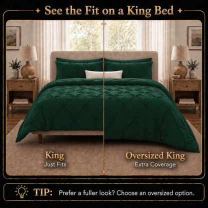 King Size Comforter Set Emerald Green