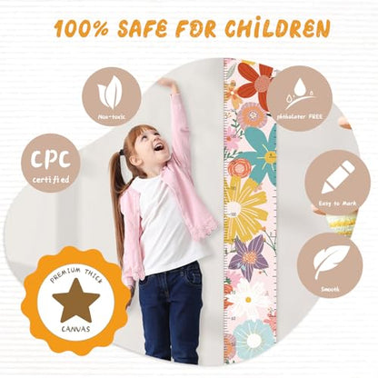 Personalized Name Growth Chart Wall Decor for Kids