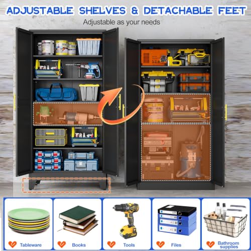75.2" Tall Metal Storage Cabinet
