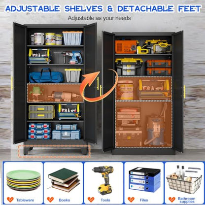 75.2" Tall Metal Storage Cabinet