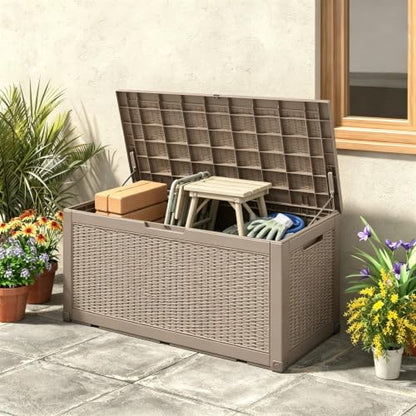 110 Gal Outdoor Storage Box Waterproof Lockable
