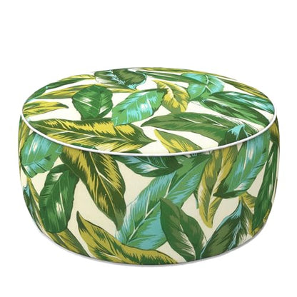 Indoor Outdoor Inflatable Ottoman with Handle D21 x H9 Inch