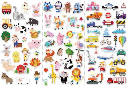 Window Clings Stickers for Kids Window Gel Clings Decals Thick Gel Clings Toddlers and Adults Classroom Home Nursery Airplane Birthday Party Supplies