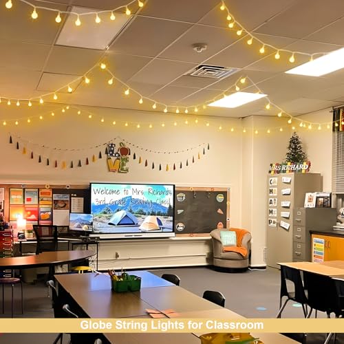 Warm White 100 LED Globe Battery Operated Christmas Lights Indoor