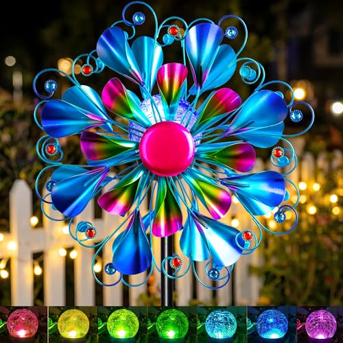 Solar Wind Spinner Outdoor Metal