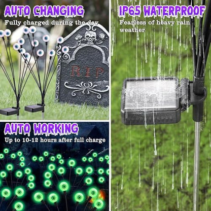 Halloween Decorations Outdoor Solar Scary Eyeball Lights (8 Count)