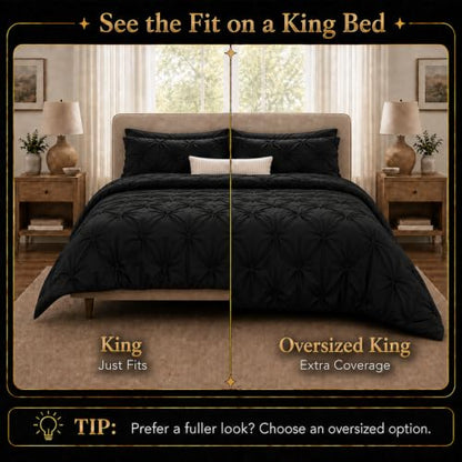 Oversized King Comforter Set Black