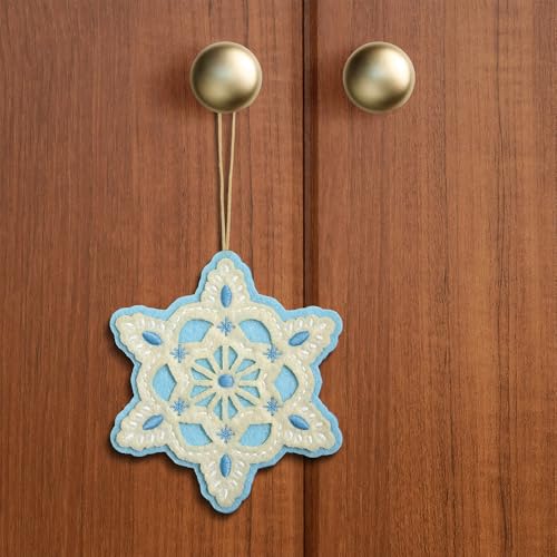 Winter Handmade Icy Snowflake HeartFelt Charm Card