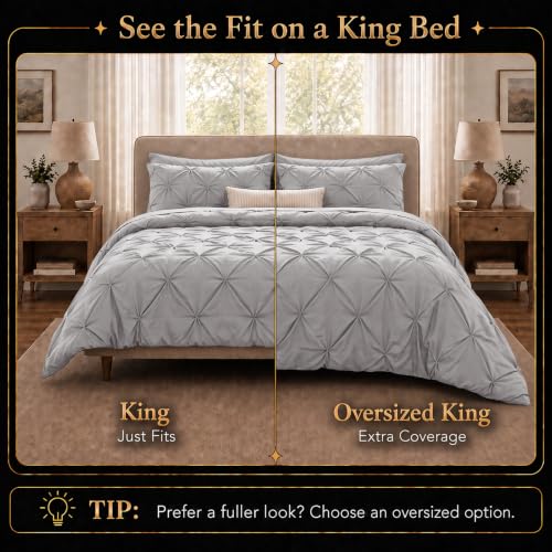 Oversized King Comforter Set French Grey