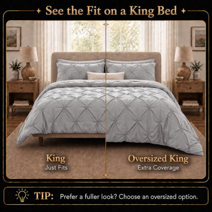 Oversized King Comforter Set French Grey